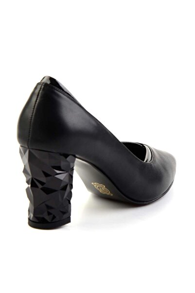 Bambi Siyah Siyah   Kadın Klasik Topuklu Ayakkabı K01674230009