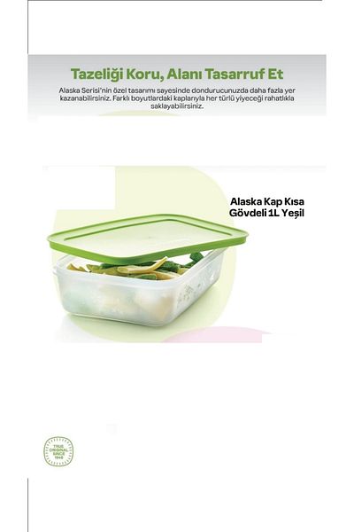 Tupperware Alaska 1 Liter Set of 2 Refrigerator and Freezer Storage Container