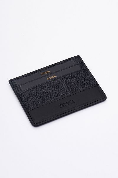 Fossil حامل بطاقة جلد طبيعي للرجال 8009