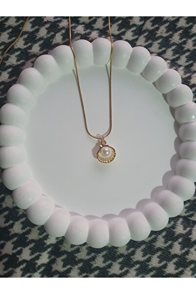 BS JEWELRY Oyster Steel Necklace with Pearls