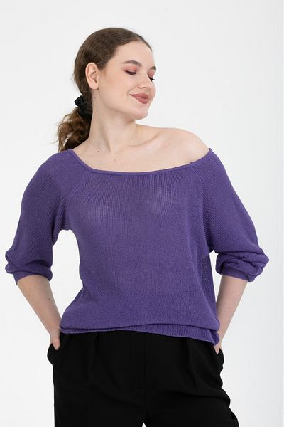Su Moda Îmbrăcăminte pentru femei Bluză Pulover mercerizat Tricoturi tricotate cu umăr liber mercerizat