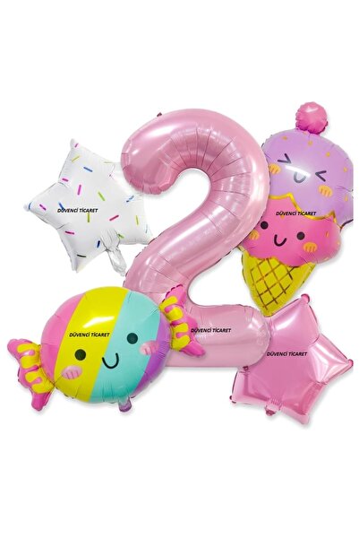 DÜVENCİ TİCARET Комплект балони с фолио за сладолед със захар