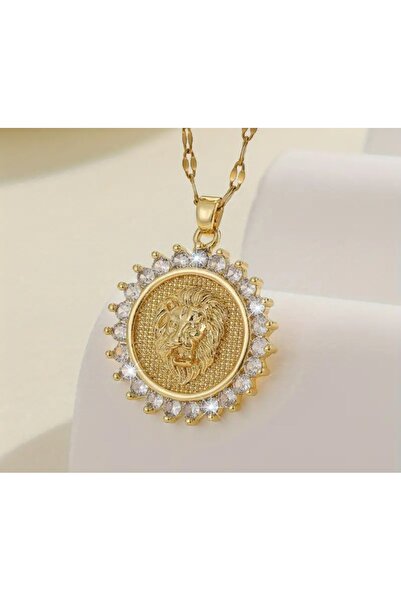 Marlenka Çelik Aslan Burç Tuğra Kolye