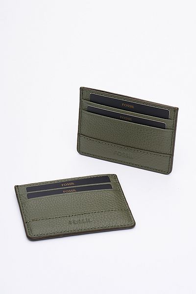 Fossil حامل بطاقة جلد طبيعي للرجال 8009