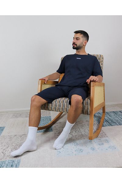 Ayans Pijama Σετ πιτζάμες Unisex από 100% βαμβακερό χτενισμένο καλοκαιρινό Capri