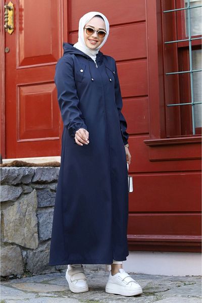 ALNİSS COLLECTİON معطف طويل من Armine مع تفاصيل جيب أمامي