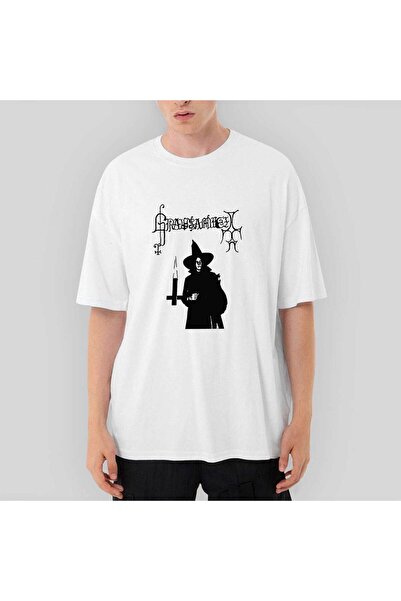 CrowsGate Λευκό μπλουζάκι Grausamkeit Satan's Addiction oversized