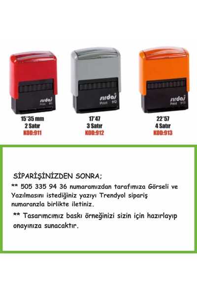 MOD SIRDAŞ 911 İSİM, ÜNVAN, ŞİRKET KAŞESİ (2 SATIR BASKI DAHİL)