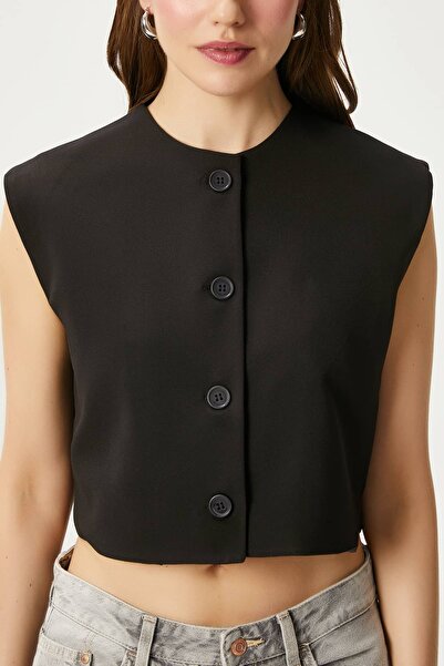 Ritnice Women's Power Black Lined Woven Vest