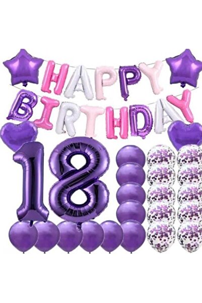 DÜVENCİ TİCARET 18 YAŞ PARTİ BALON SET KONSEPTİ