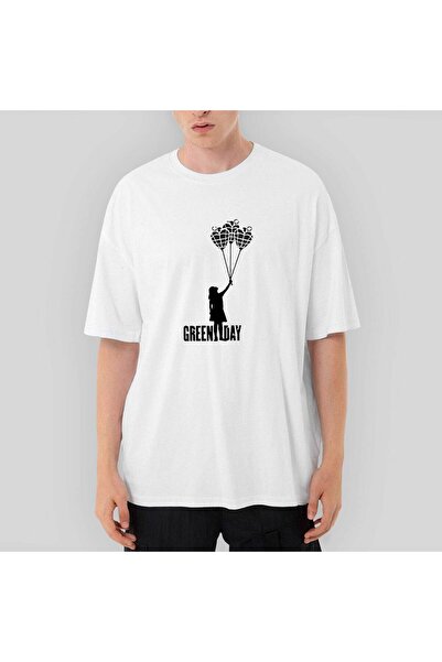 CrowsGate Green Day Girl oversized Λευκό T-Shirt S