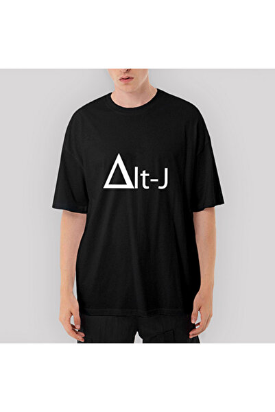 CrowsGate Tricou negru Alt J supradimensionat