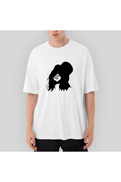 CrowsGate Λευκό μπλουζάκι Slash Portrait oversized