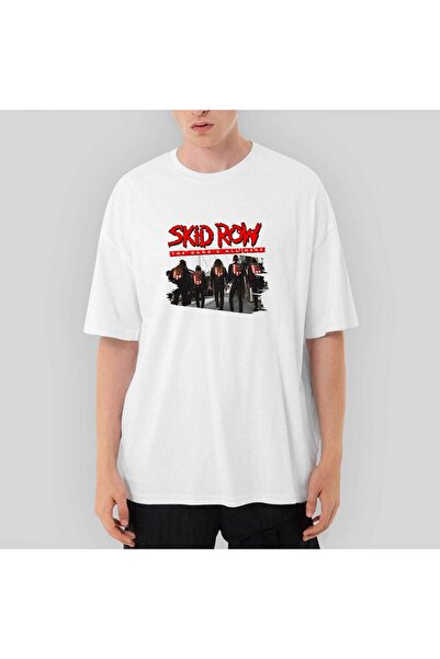 CrowsGate Tricou alb supradimensionat Skid Row The Gang