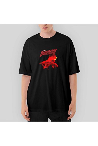 CrowsGate DareDevil Oversize kroj crna majica XL