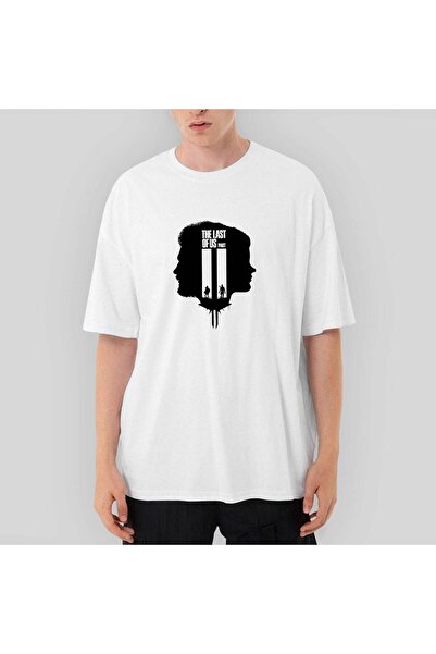 CrowsGate Tricou alb supradimensionat The Last Of Us 2 Ellie Joel Face