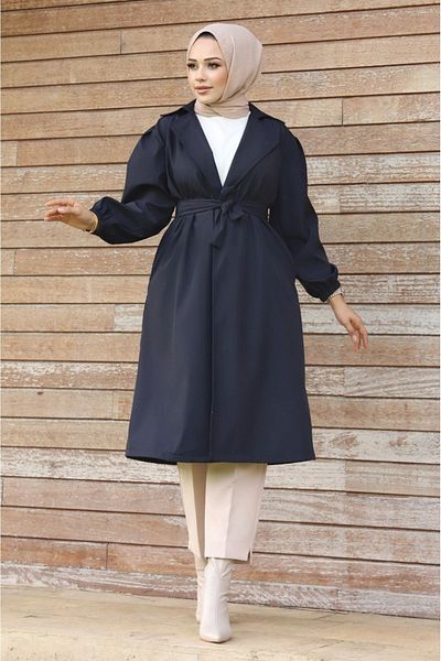 ALNİSS COLLECTİON Γυναικεία καμπαρντίνα με μπαλόνι με δέσιμο στη μέση