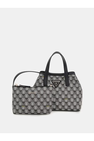 Guess Women's 3-in-1 Black Shoulder Bag with Mini Bag Hwjt93 44750-Blo
