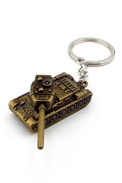 Solfera Yellow Color Combat Tank Armored Keychain - Heavy Antique Kc143