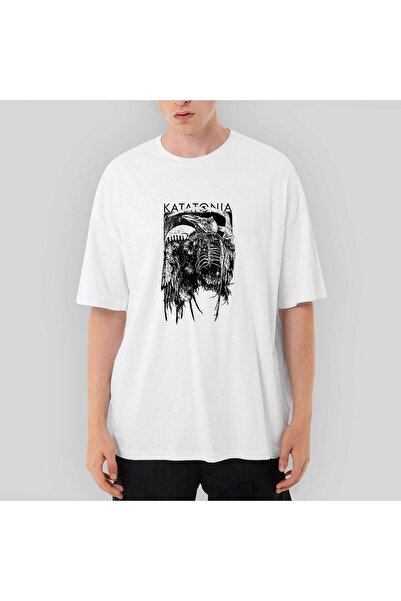 CrowsGate Tricou alb Katatonia Dead Eagle supradimensionat S