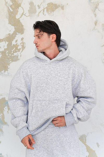 HAFKAGİYİM Γκρι Melange Cozy Basic Oversize φούτερ