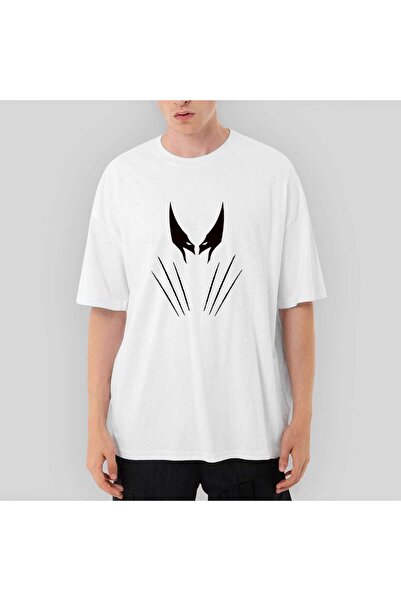 CrowsGate Tricou alb supradimensionat Wolverine X Men