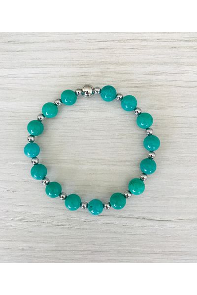 MK tasarım Mk Design Real Turquoise Stone Bracelet Mkt45005