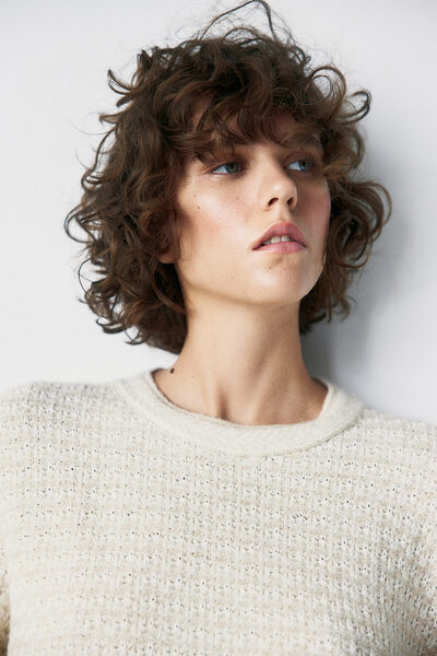 H&M Delik Desenli Triko Kazak