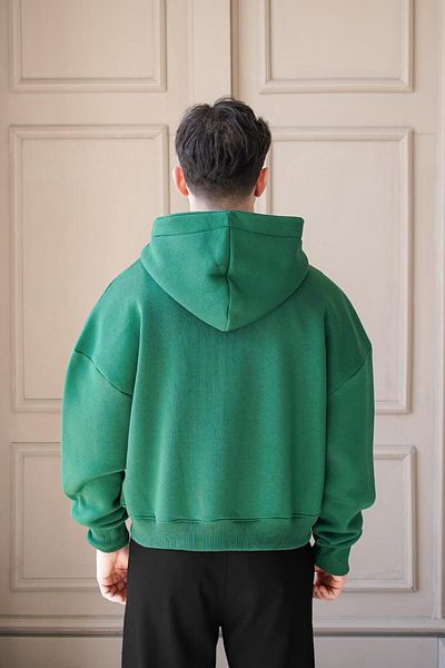 HAFKAGİYİM GREEN Cozy Basic Φούτερ με φερμουάρ Oversize