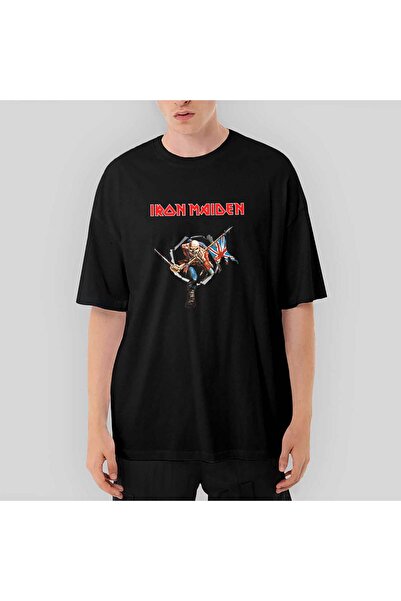 Generic Brand Iron Maiden Trooper Oversize Black T-Shirt