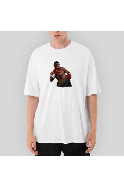 CrowsGate Μάικ Τάισον WBC Fight oversized Λευκό Μπλουζάκι