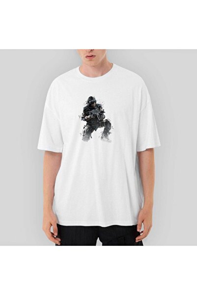 CrowsGate Tricou alb Call Of Duty Combatant supradimensionat XL