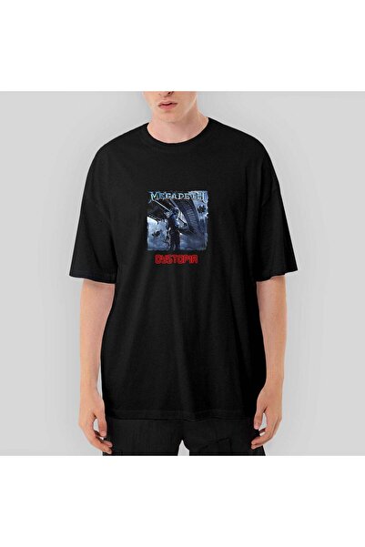 CrowsGate Tricou negru supradimensionat Megadeth Dystopia