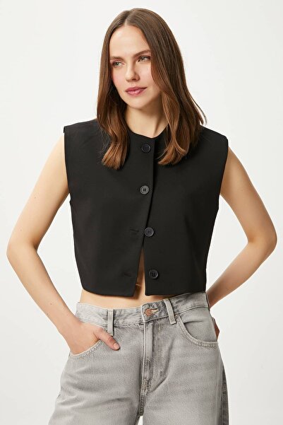 Ritnice Women's Power Black Lined Woven Vest