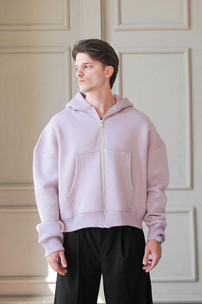 HAFKAGİYİM Φούτερ Plum Cozy Basic Full Zipper Oversize