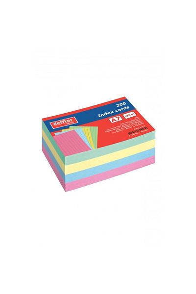 DEFFTER A7 Index Card - 4 Color Stripes
