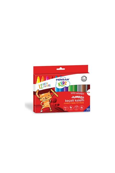 Pensan Felted Paint Pen Kidz Jumbo Washable 12 Colors 99040