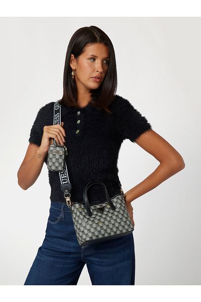 Guess Women's 3-in-1 Black Shoulder Bag with Mini Bag Hwjt93 44750-Blo