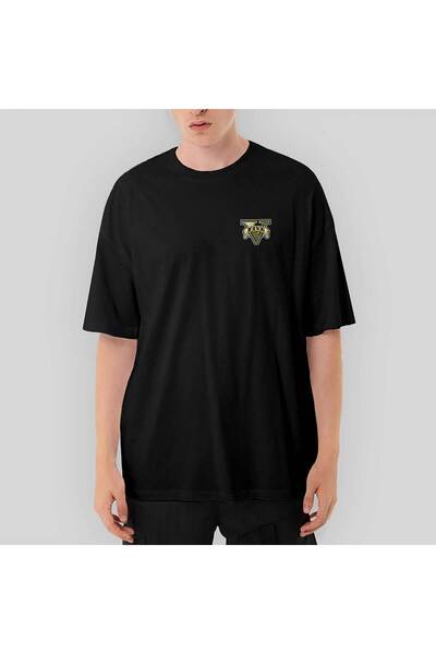 CrowsGate Tricou negru GTA Five cu logo verde supradimensionat