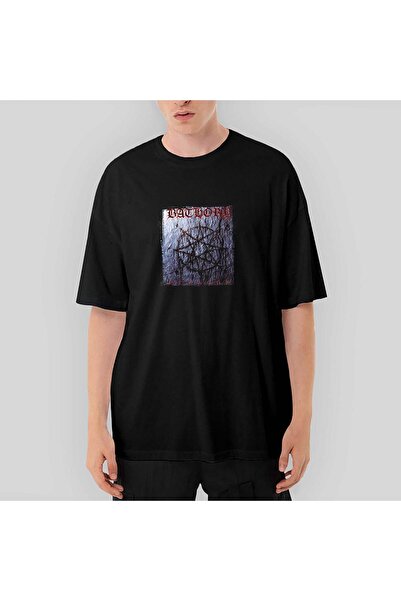 CrowsGate Bathory Octagon Oversize kroj crna majica