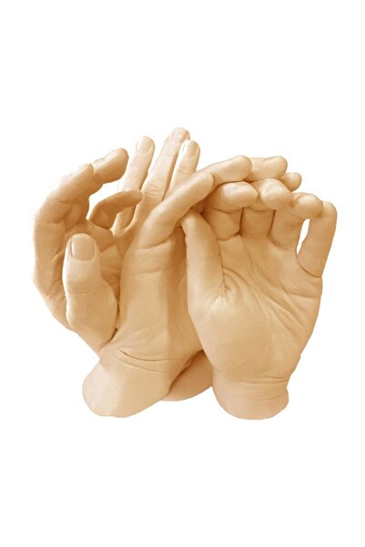 Küçük İzler مجموعة قوالب تمثال بصمة اليد ثلاثية الأبعاد للعائلة بأكملها مع ال...