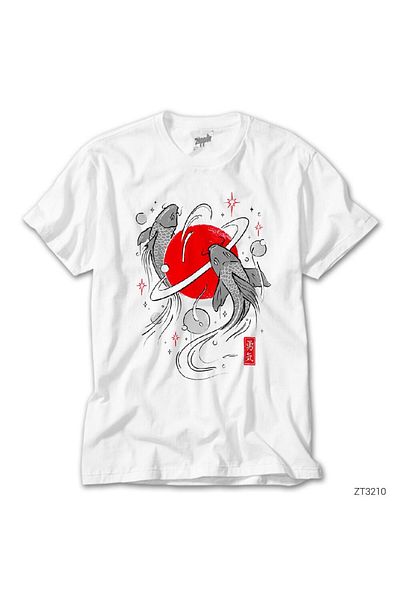 CrowsGate Koi Fish White T-Shirt