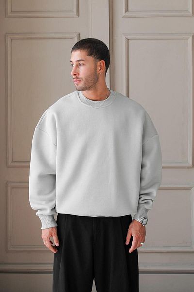 HAFKAGİYİM ΓΚΡΙ Cozy Basic Oversize ιδρώτας
