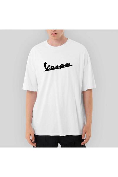 CrowsGate Vespa Logo 2 Oversize kroj Bela majica