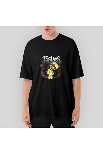 CrowsGate Tricou negru supradimensionat Korn Issups