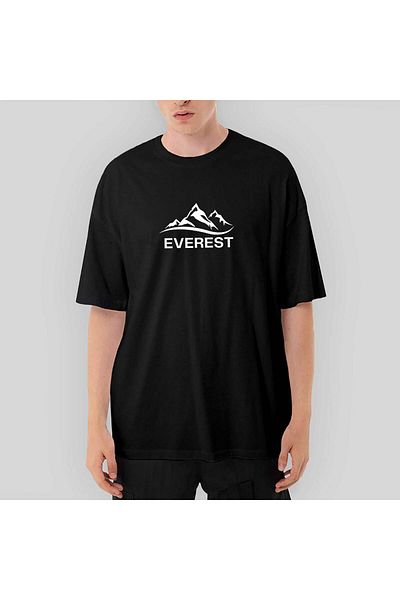 CrowsGate Everest Classic Oversize Black T-Shirt