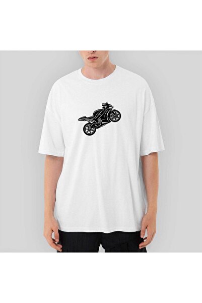 GANN Μοτοσικλέτα Silhouette oversized Λευκό T-Shirt