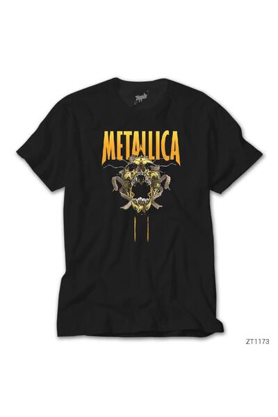 WAKHA Μαύρο T-Shirt Metallica Skull