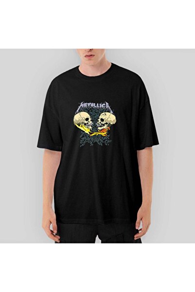 CrowsGate Tricou negru supradimensionat Metallica Sad But True