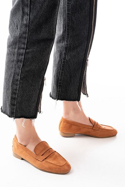 Moda Asmira 302 Tan Suede Daily Women's Ballerinas